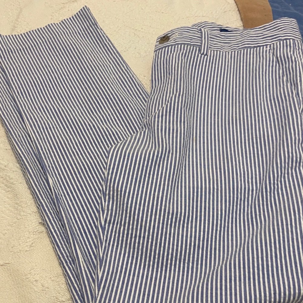 Polo by Ralph Lauren Blue & White Striped Chinos